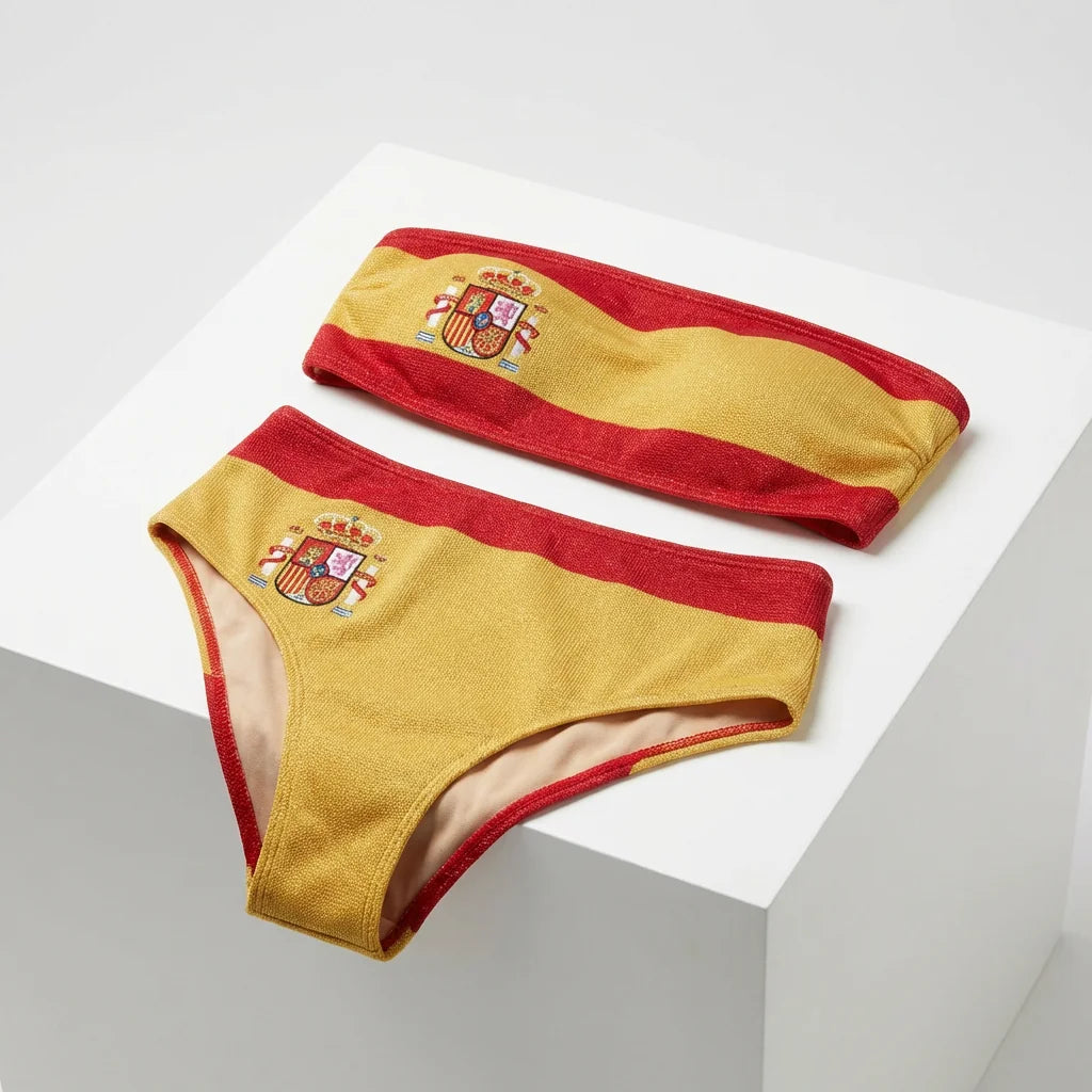 Argentina Flag Bikini - Sexy 2026 World Cup Patriotic Swimwear - World Cup 2026 Sexy Fan Gear - Midnight Elegance Edition - View 1