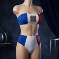 France Flag Bikini - Sexy 2026 World Cup Les Bleus Swimwear - World Cup 2026 Sexy Fan Gear - Midnight Elegance Edition