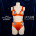 Netherlands Flag Bikini - Sexy 2026 World Cup Oranje Swimwear - World Cup 2026 Sexy Fan Gear - Midnight Elegance Edition