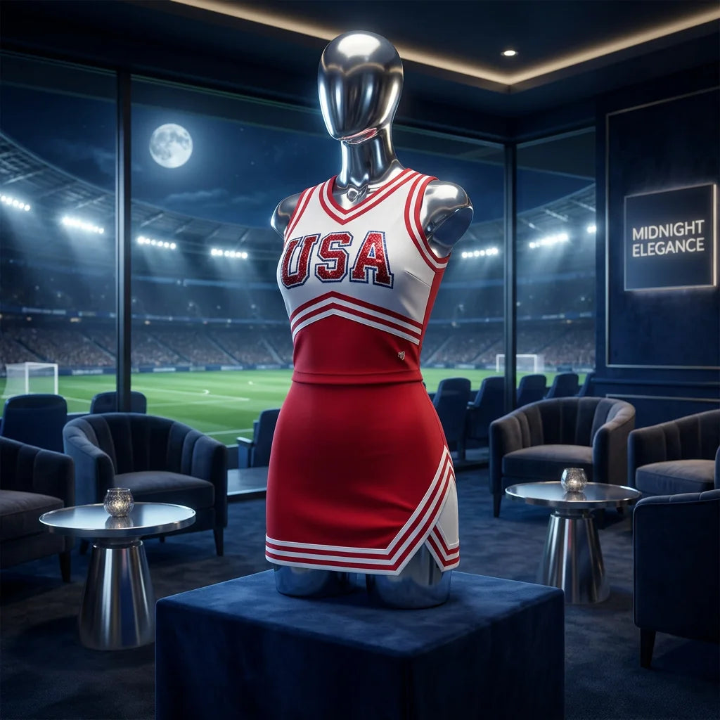 All-Star Cheerleader Uniform - World Cup 2026 Edition - World Cup 2026 Sexy Fan Gear - Midnight Elegance Edition